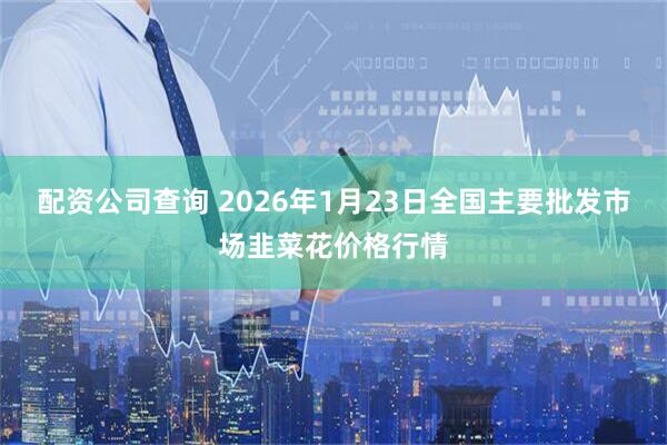 配资公司查询 2026年1月23日全国主要批发市场韭菜花价格行情